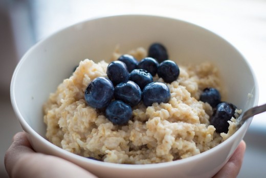 A cup of oatmeal can also serve a healthy breakfast.