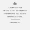 Crappy First Drafts: Anne Lamott's Guide to Successful Writing