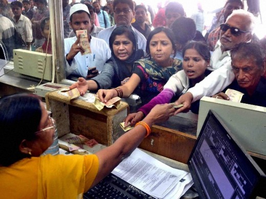 Queue Outside Railway Booking Counter