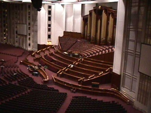 All 10,000 seats have unobstructed views of the front of the Center. where the LDS Prophet, General Authorities, and the Tabernacle  Choir sit.