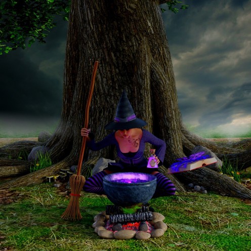 Get a small cauldron if you're planning to go trick or treating, so it will be easier to carry around. If you'll be handing out goodies, then get a bigger cauldron