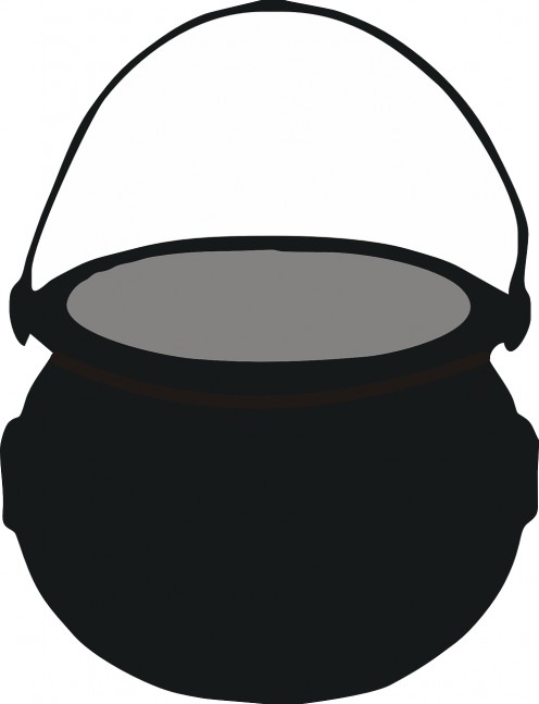 This cauldron can serve as an accessory for your witch costume and as a place to store your candies and other goodies