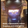 Make a Decorative Indoor Fireplace and Emergency Heater without a Chimney