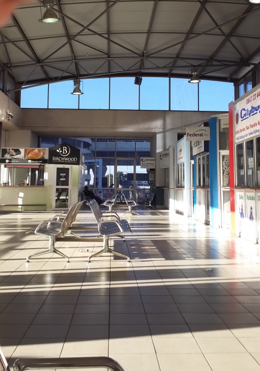 Inside of the bus terminal.