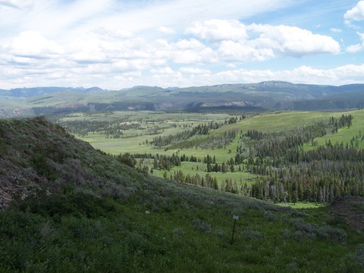 The Cascades rise up in the distance