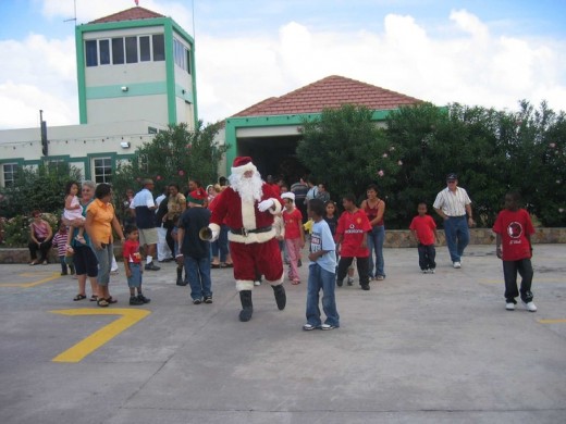 Santa having some fun in the Cayman Islands