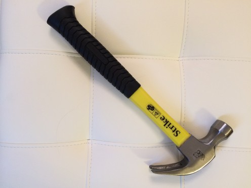 Buy a good hammer with a shock-absorbing shaft and non-slip grip