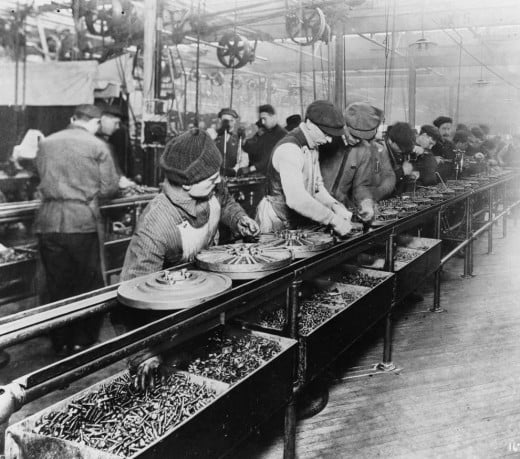 Henry Ford's invention of the automobile and assembly line enabled a lot of people to easily earn a good living.