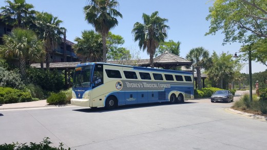 My brother was awesome and got pictures of us as we pulled in. Not shown are the pictures of us nearly falling off the bus with our bags. 