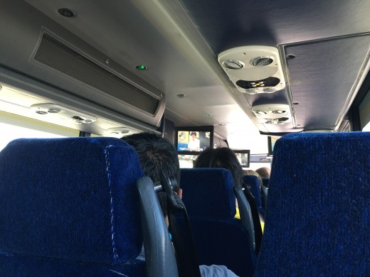 The Magical Express is set up just like any other charter bus, but with more Disney magic. 