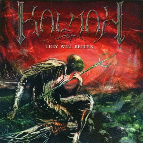 The front album cover depicts a warrior with a pitchfork ready to start his journey.