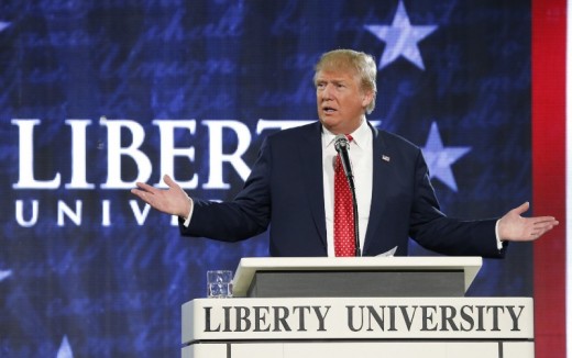 Donald Trump at Liberty University.