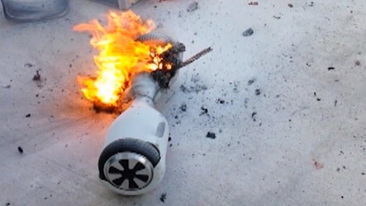 Hoverboard on Fire