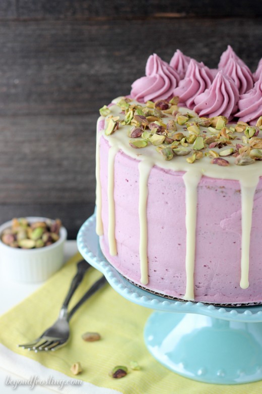 Blueberry Pistachio Layer Cake