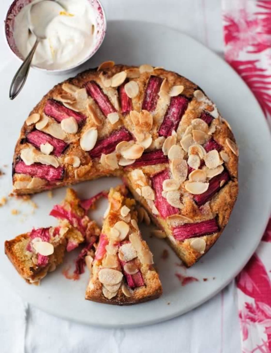 Rhubarb-Almond Cake