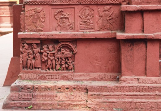 Left base panel : Nandadulal Jiu ntemple, Gurap