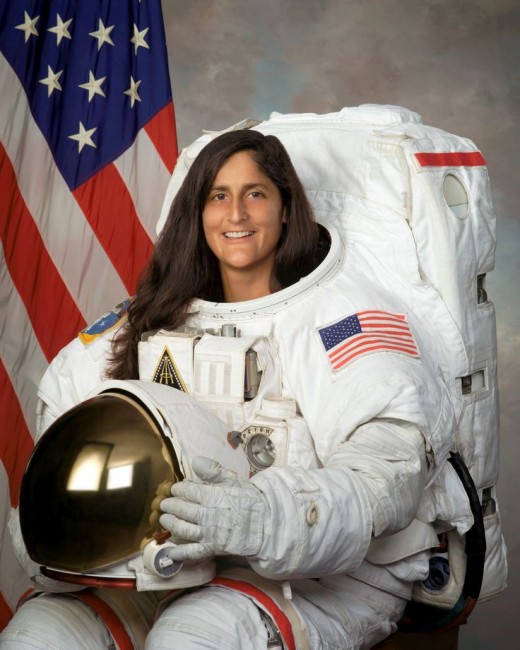 SUNITA WILLIAMS in her space suit