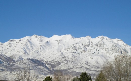 Timpanogus Mountain near my home in Orem, Utah  Personal photo REK