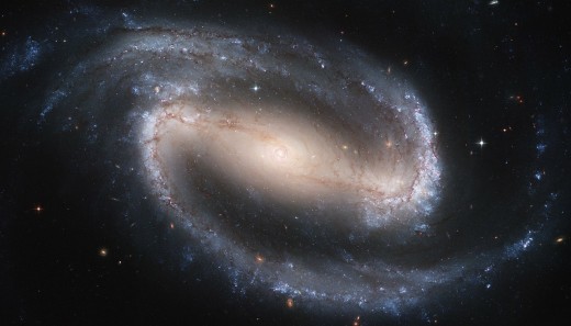 A barred spiral galaxy
