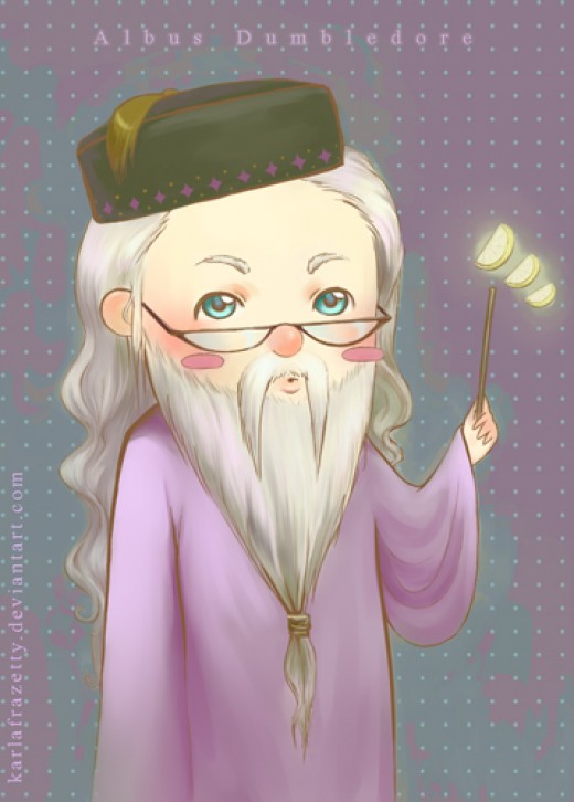 This is a chibi version of Albus Dumbledore, the headmaster of Hogwarts School of Witchcraft and Wizardry
