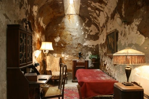 Al Capone's cell at Eastern State Penitentiary.