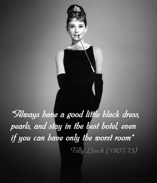 Audrey Hepburn's Little Black Dress and Pearl Necklace