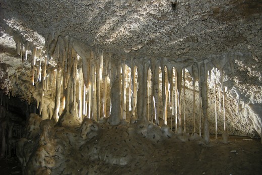 The "soda straw" formation inside Oregon Caves, one of many features