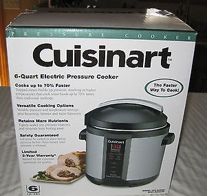 The Cuisinart CPC-600 pressure cooker is a good budget option at around $70.