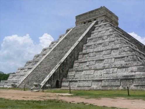 The Temple of "Kukulcan" in the archaeological zone of "Chichen Itza".