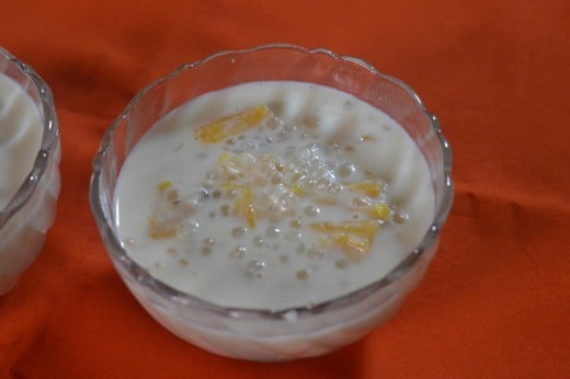 Sago and pineapple dessert(own pic)
