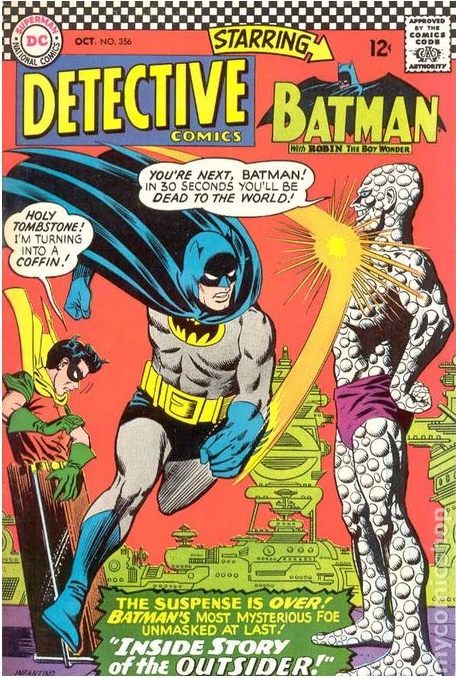 The cover to DETECTIVE COMICS (1st Series)#356 (October 1966); cover by Carmine Infantino and Joe Giella.