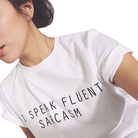 Give your grunge fashion look an attitude boost with this casual t-shirt. 