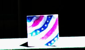Leave room for another wavy white stripe, and the then add another wavy blue stripe with stars on the inside.  Now your card is completed and has captured the spirit of the American flag.