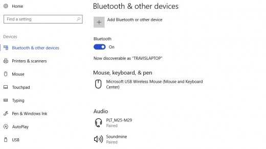 Enable Bluetooth. The Add a Device screen opens.