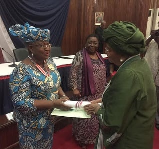 Liberian President( President Ellen Johnson Sirleaf) and Nigerian former Finance Minister and  World Bank Manager  (Dr . Mrs.  Ngozi Okwonjo-Iweala)