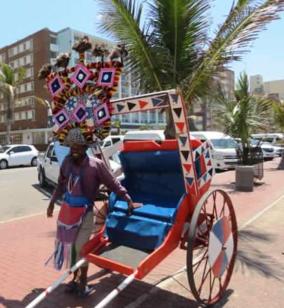 Rickshaw Ride along the Beachfront, Durban, South Africa 