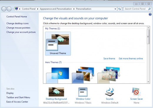 Without aero-effects you cannot personalize your computer.