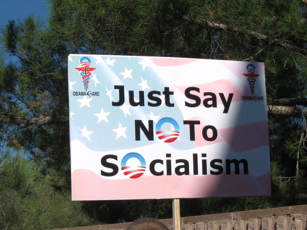 Anti-Socialism Sign at a 2009 TEA Party Event