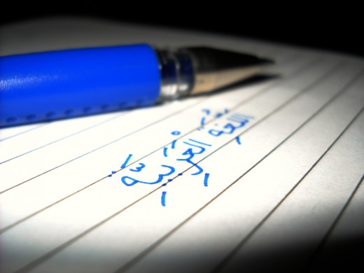 Arabic is written from right to left. 