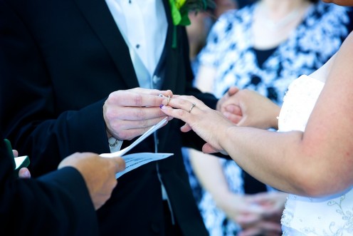 The lovely, serious wedding vows.