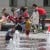 Children were with their parents as they played in the Fountains outside of City Hall in Philadelphia, Pa during the NFL Drafts.