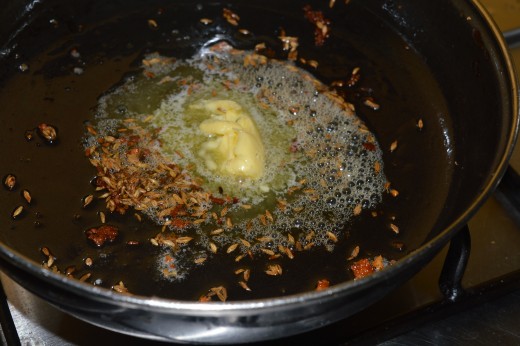 Step two: Saute cumin seeds in butter