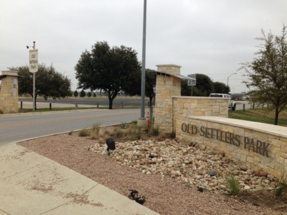 Entrance to Old Settler Park Round Rock TX