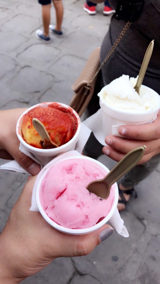 Guava, Cheese, and Mango Ice Cream