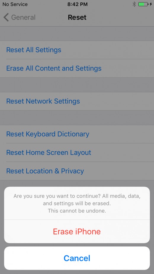 Tap "Erase iPhone" again in the next pop-up that appears.