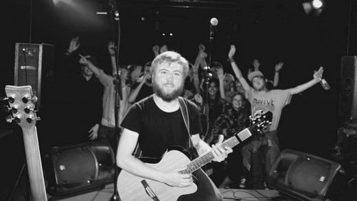 Fitter at his EP launch in Aberystwyth.