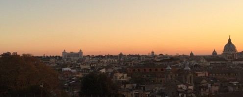 For the traveller to Italy deciding to eat an Aperitivo meal is a great way to try a variety of local food on a budget. A sunset over Rome and a good Aperativo spot.