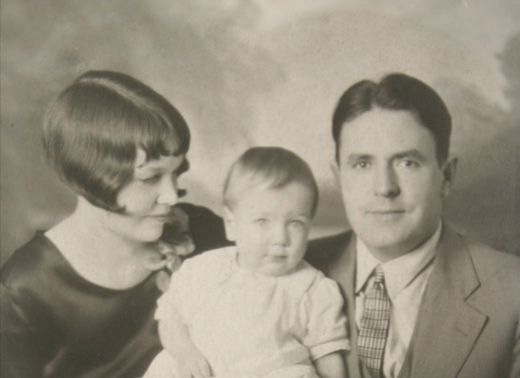 My father as a baby with his parents.