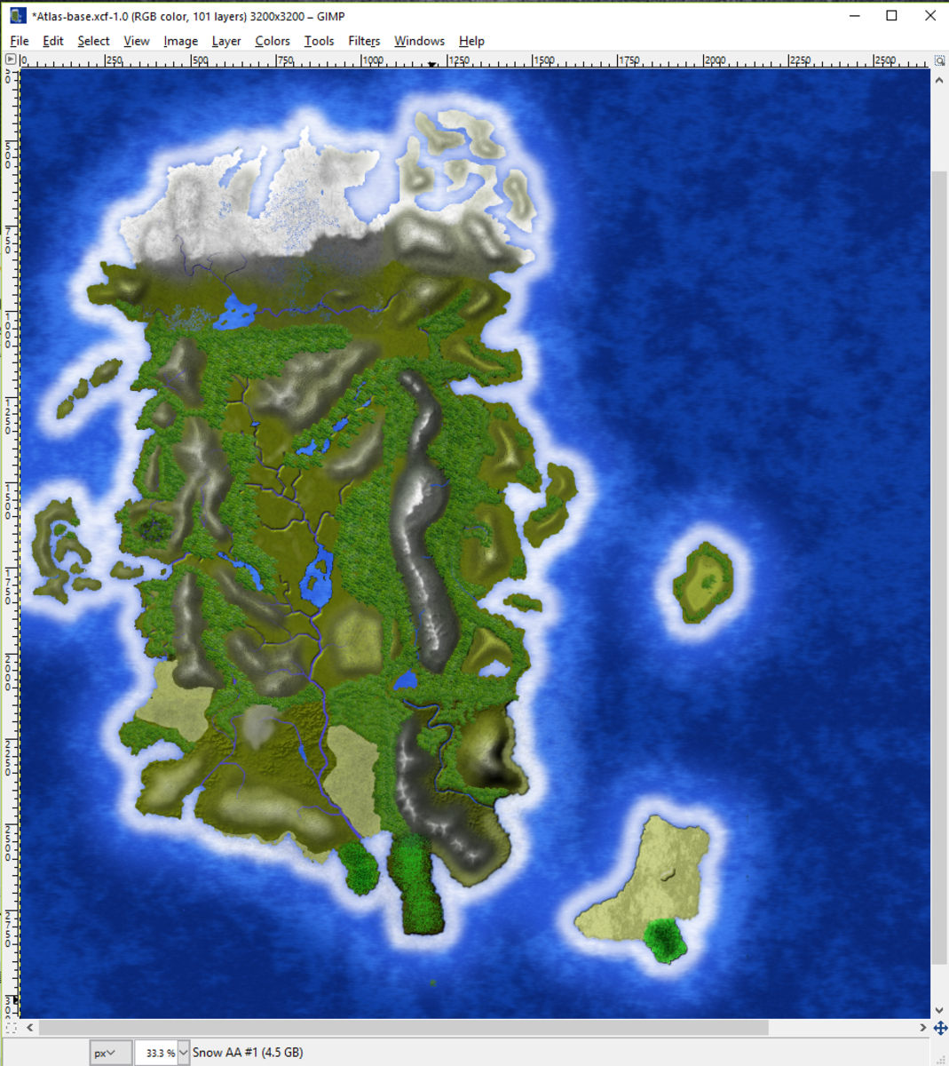 Creating Fantasy Maps With Gimp Worldbuilding The Texture Map