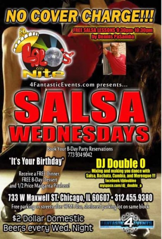 Where to Go Out Salsa Dancing in Chicago Monday Tuesday Wednesday